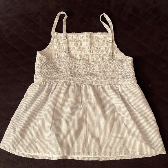 Abercrombie Kids Babydoll Tank Top. Thin Light Blue & White Stripes. Size 13/14 - Picture 8 of 10